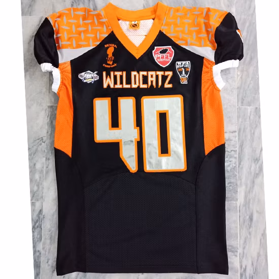 American Football Uniforms Custom Made Design with Tackle Twill Name Numbers Embroidery Patch Work