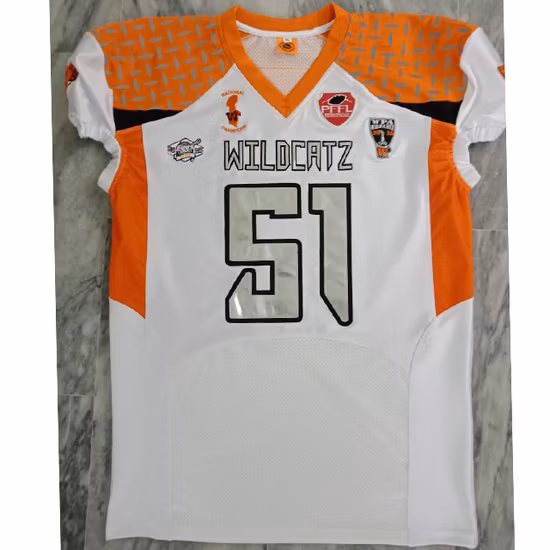 American Football Uniforms Custom Made Design with Tackle Twill Name Numbers Embroidery Patch Work