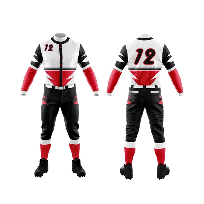 Professional Design Factory Supply Custom Team Logo Sublimated Spandex Baseball Uniforms