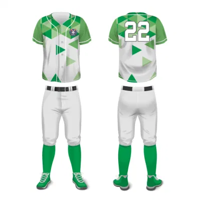 Uniforme de baseball en gros 100 % polyester, vêtements de softball, shorts et hauts