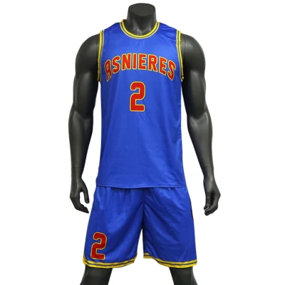 Maillot de basket-ball imprimé sublimé, uniforme de basket-ball en maille réversible, offre spéciale