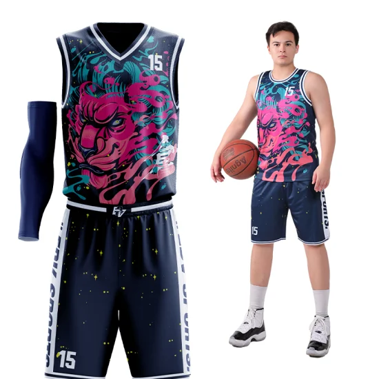 Ensemble de basket-ball imprimé par sublimation de qualité supérieure, uniformes de basket-ball personnalisés pour hommes